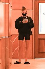 HAILEY BIEBER Leaves a Dermatologist Appointment in Beverly Hills 10/12/2020