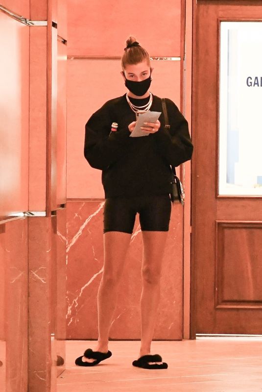 HAILEY BIEBER Leaves a Dermatologist Appointment in Beverly Hills 10/12/2020