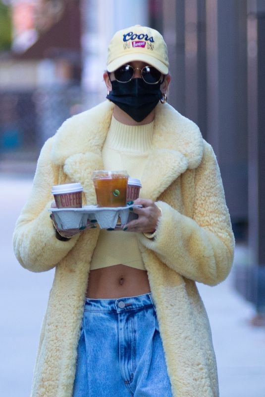 HAILEY BIEBER Out for a Coffee in Los Angeles 10/17/2020