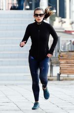 HAYLEY ATWELL Out Jogging in Venice 10/29/2020