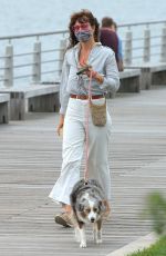 HELENA CHRISTENSEN Out with Her Dog in New York 10/11/2020