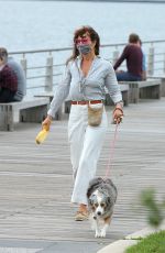 HELENA CHRISTENSEN Out with Her Dog in New York 10/11/2020