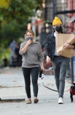 HILARY DUFF and Matthew Koma Out with Their Dog in New York 10/24/2020