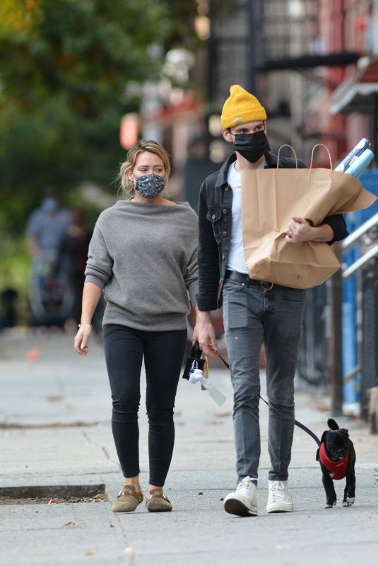 HILARY DUFF and Matthew Koma Out with Their Dog in New York 10/24/2020