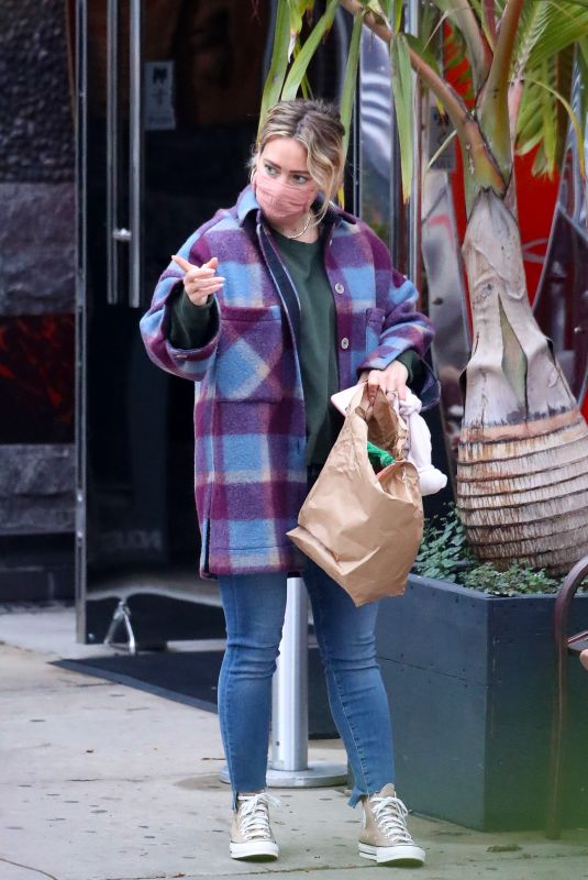 HILARY DUFF Out and About in New York 10/29/2020