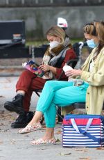 HILARY DUFF, SARA FOSTER and MOLLY BERNARD on the Set of Younger in New York 10/22/2020