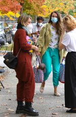 HILARY DUFF, SARA FOSTER and MOLLY BERNARD on the Set of Younger in New York 10/22/2020