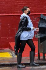 IRINA SHAYK Out on Rainy Day in New York 10/31/2020