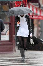 IRINA SHAYK Out on Rainy Day in New York 10/31/2020