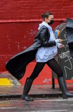 IRINA SHAYK Out on Rainy Day in New York 10/31/2020