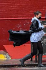 IRINA SHAYK Out on Rainy Day in New York 10/31/2020