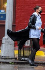 IRINA SHAYK Out on Rainy Day in New York 10/31/2020