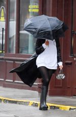 IRINA SHAYK Out on Rainy Day in New York 10/31/2020