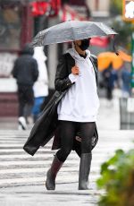 IRINA SHAYK Out on Rainy Day in New York 10/31/2020