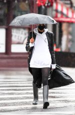 IRINA SHAYK Out on Rainy Day in New York 10/31/2020