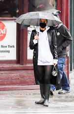 IRINA SHAYK Out on Rainy Day in New York 10/31/2020