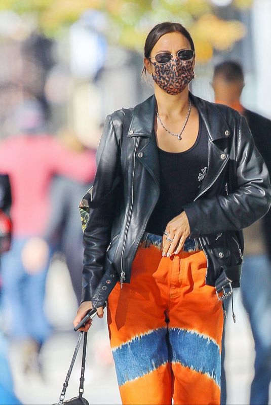 IRINA SHAYK Wearing a Mask Out in New York 10/18/2020