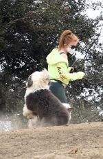 ISLA FISHER Out Hiking with Her Dog in Hollywood Hills 10/19/2020