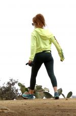 ISLA FISHER Out Hiking with Her Dog in Hollywood Hills 10/19/2020