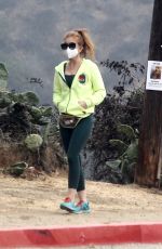 ISLA FISHER Out Hiking with Her Dog in Hollywood Hills 10/19/2020