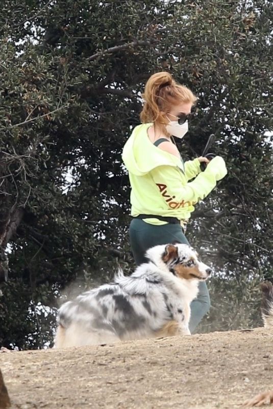 ISLA FISHER Out Hiking with Her Dog in Hollywood Hills 10/19/2020