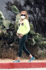 ISLA FISHER Out Hiking with Her Dog in Hollywood Hills 10/19/2020