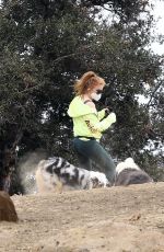 ISLA FISHER Out Hiking with Her Dog in Hollywood Hills 10/19/2020