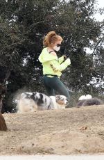 ISLA FISHER Out Hiking with Her Dog in Hollywood Hills 10/19/2020