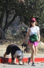 ISLA FISHER Out Hikinig  with Her Dog in Los Angeles 09/30/2020