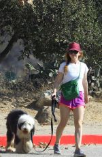 ISLA FISHER Out Hikinig  with Her Dog in Los Angeles 09/30/2020