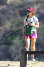 ISLA FISHER Out Hikinig  with Her Dog in Los Angeles 09/30/2020