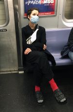 JAIMIE ALEXANDER Riding Subway in New York 10/14/2020
