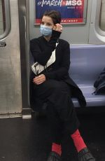 JAIMIE ALEXANDER Riding Subway in New York 10/14/2020