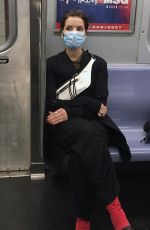JAIMIE ALEXANDER Riding Subway in New York 10/14/2020