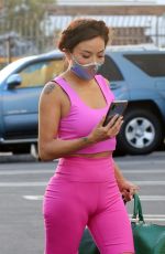 JEANNIE MAI All in Pink Arrives at DWTS Rehersal in Los Angeles 10/14/2020