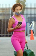JEANNIE MAI All in Pink Arrives at DWTS Rehersal in Los Angeles 10/14/2020