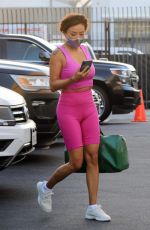 JEANNIE MAI All in Pink Arrives at DWTS Rehersal in Los Angeles 10/14/2020