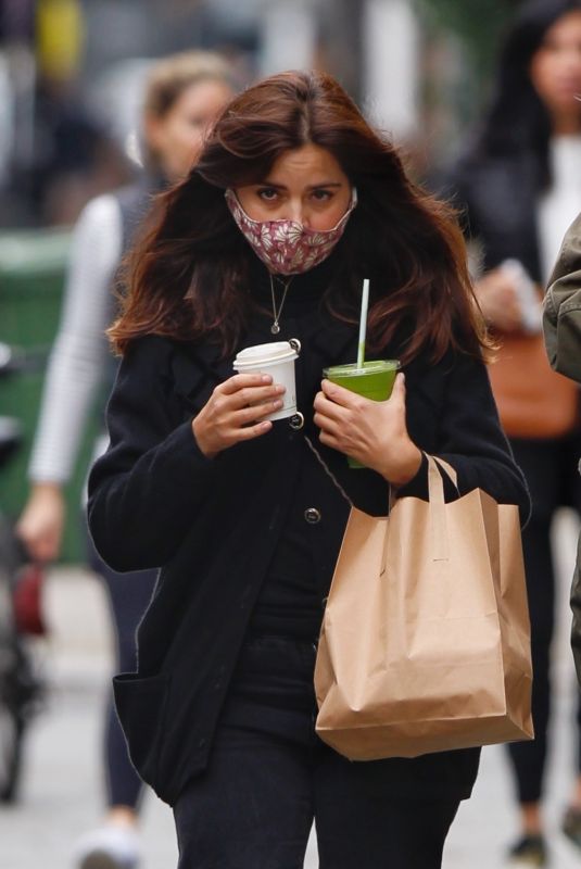 JENNA LOUISE COLEMAN Wearing a Mask Out in Notting Hill 10/13/2020