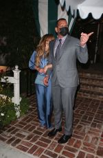 JENNIFER LOPEZ and Alex Rodriguez Out for Dinner at San Vicente Bungalows 10/13/2020