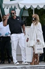 JENNIFER LOPEZ and Alex Rodriguez with Friends at San Vicente Bungalows 10/30/2020