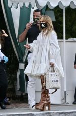 JENNIFER LOPEZ and Alex Rodriguez with Friends at San Vicente Bungalows 10/30/2020