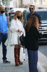 JENNIFER LOPEZ and Alex Rodriguez with Friends at San Vicente Bungalows 10/30/2020