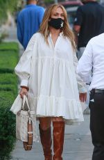 JENNIFER LOPEZ and Alex Rodriguez with Friends at San Vicente Bungalows 10/30/2020
