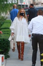 JENNIFER LOPEZ and Alex Rodriguez with Friends at San Vicente Bungalows 10/30/2020