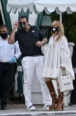 JENNIFER LOPEZ and Alex Rodriguez with Friends at San Vicente Bungalows 10/30/2020