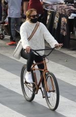 JENNIFER LOPEZ on a Bike Ride at Coast of Santa Monica Beach 10/24/2020