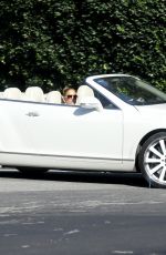 JENNIFER LOPEZ Out Driving Her Convertible in Bel Air 10/18/2020
