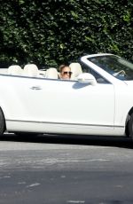 JENNIFER LOPEZ Out Driving Her Convertible in Bel Air 10/18/2020