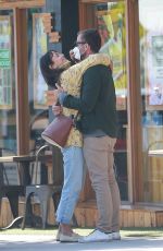 JORDANA BREWSTER and Mason Morfit Out Kissing in Brentwood 10/27/2020