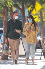 JORDANA BREWSTER and Mason Morfit Out Kissing in Brentwood 10/27/2020
